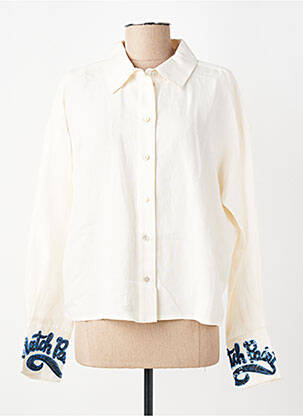 Chemisier tissage crêpe manches longues beige POM AMSTERDAM femme