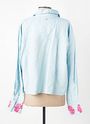 Chemisier tissage crêpe manches longues bleu POM AMSTERDAM femme