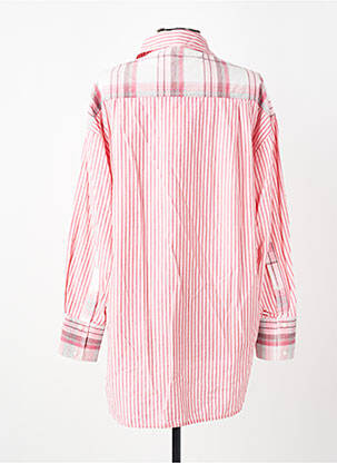 Tunique manches longues col chemisier rose HOD femme