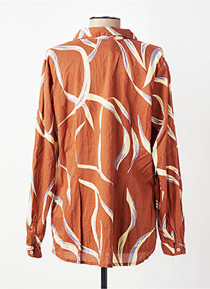 Chemisier coupe cintrée manches longues marron NICE THINGS femme