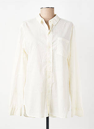 Chemisier coupe cintrée manches longues beige AMOUR femme