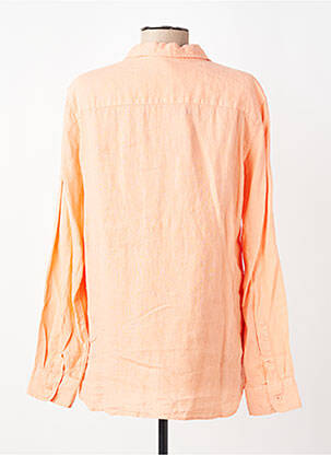 Chemisier tissage crêpe manches longues orange AMOUR femme