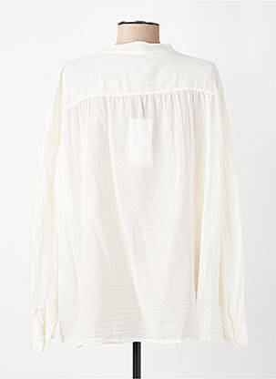 Chemisier tissage crêpe manches longues beige PAKO LITTO femme