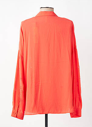 Chemisier tissage crêpe manches longues rouge I.CODE (By IKKS) femme