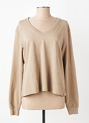 Sweat-shirt stretch manches longues marron ANONYM APPAREL femme