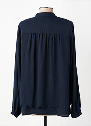 Blouse poignets boutonnés avec fente manches longues bleu BETTY BARCLAY femme