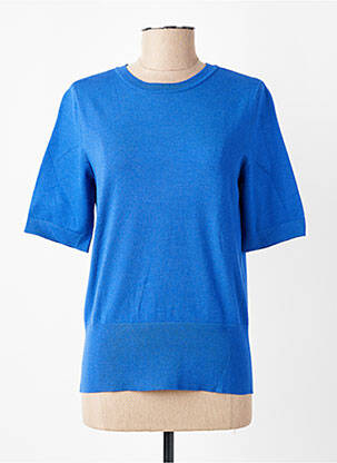 Pull stretch manches courtes bleu BETTY BARCLAY femme