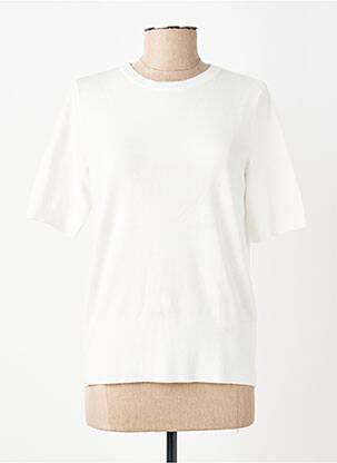 Pull stretch manches courtes blanc BETTY BARCLAY femme