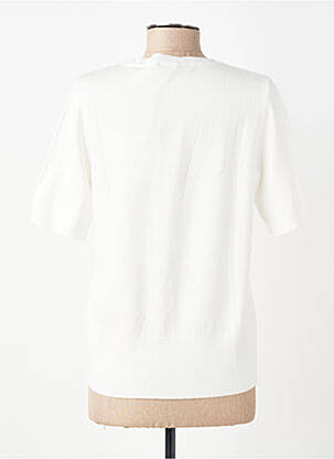 Pull stretch manches courtes blanc BETTY BARCLAY femme