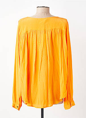 Blouse poignets boutonnés avec fente manches longues orange ARTLOVE femme