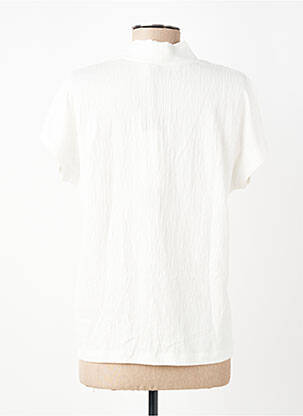 Blouse tissage crêpe manches courtes beige BETTY & CO femme