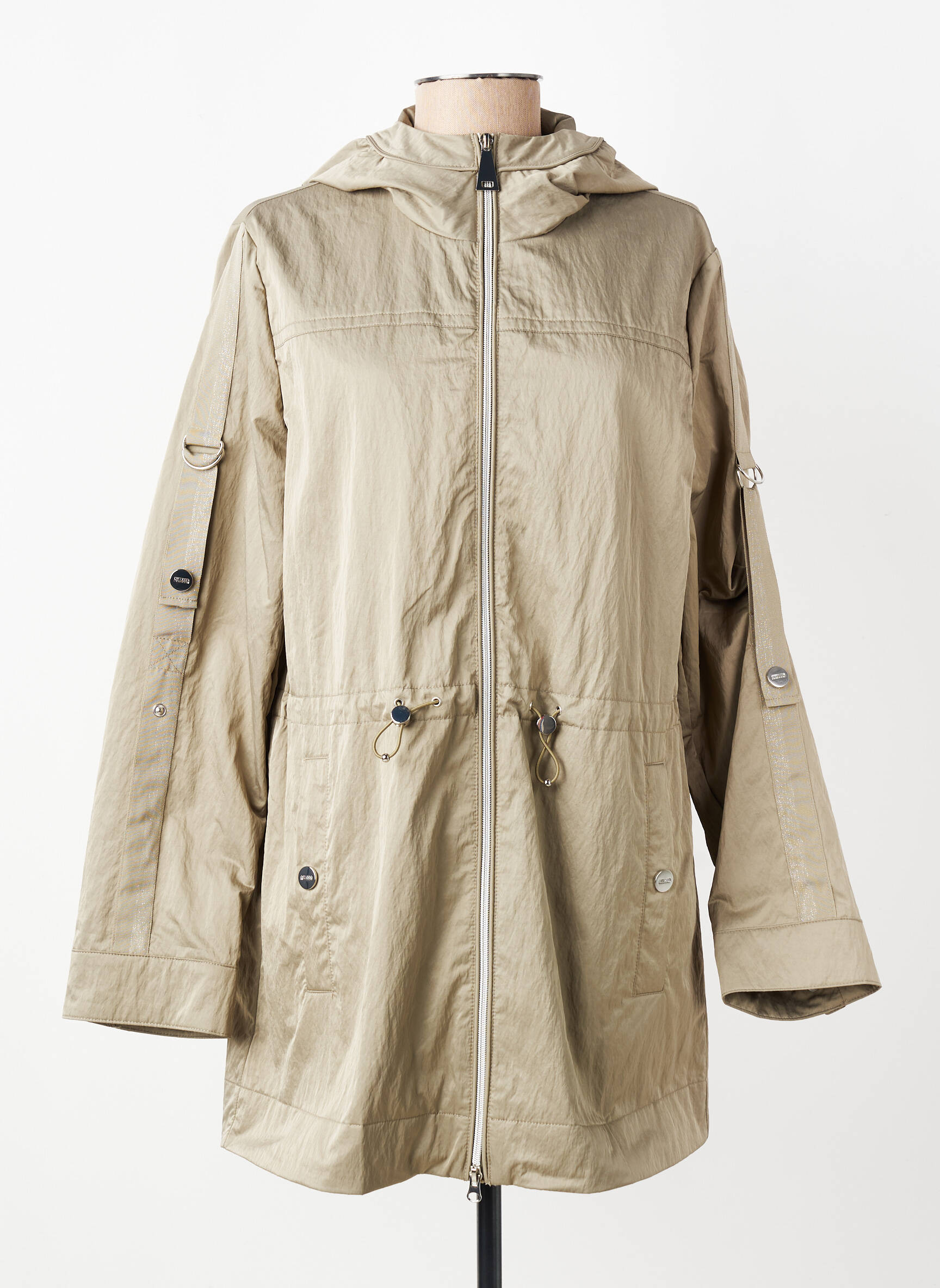 Imperméable manches longues sans capuche vert BETTY BARCLAY femme