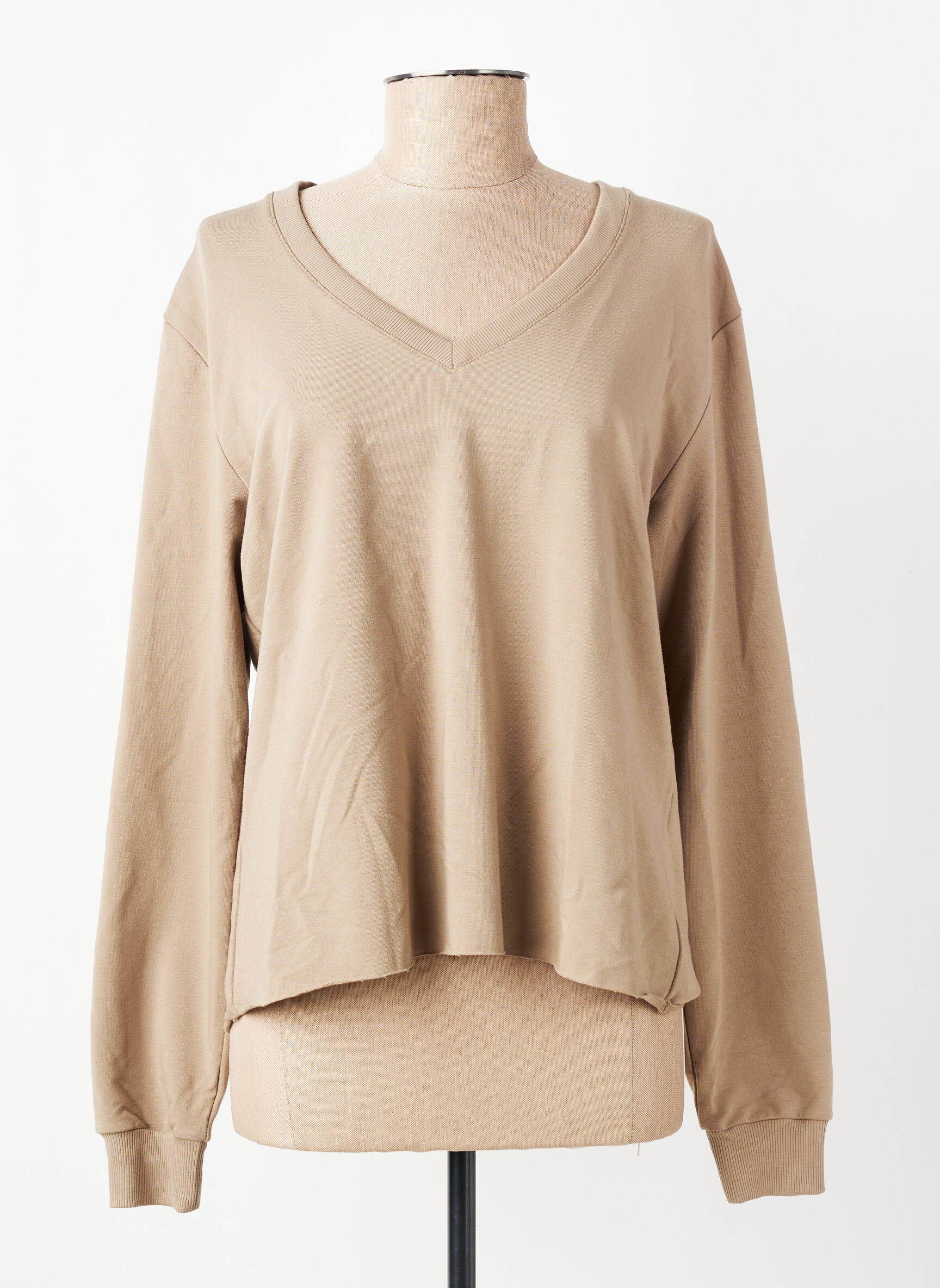 Sweat-shirt stretch manches longues marron ANONYM APPAREL femme