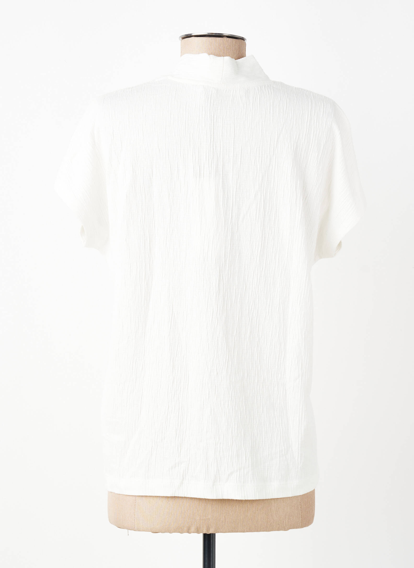 Blouse tissage crêpe manches courtes beige BETTY & CO femme