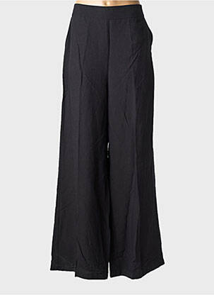 Pantalon large fermeture zip latéral taille haute noir LA FEE MARABOUTEE femme