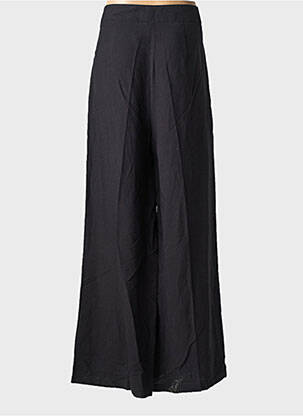 Pantalon large fermeture zip latéral taille haute noir LA FEE MARABOUTEE femme