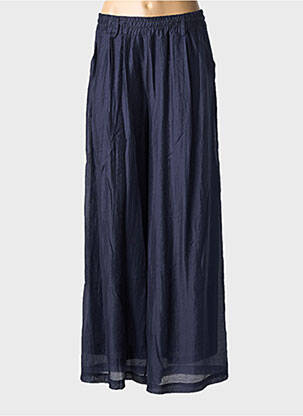 Pantalon large tissage crêpe taille normale bleu TINSELS femme