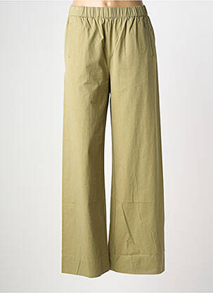 Pantalon large tissage popeline taille normale vert JC.SOPHIE femme