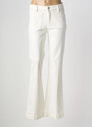 Jean coupe flare stretch taille normale beige MKT STUDIO femme