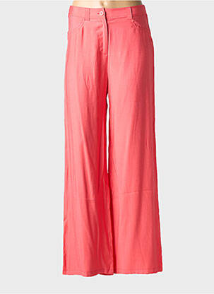 Pantalon large tissage popeline orange AN' GE femme