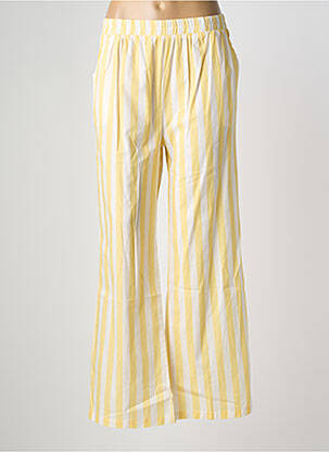 Pantalon large tissage popeline taille haute jaune EMMA & ASHLEY homme