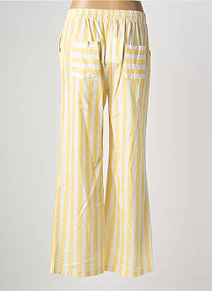 Pantalon large tissage popeline taille haute jaune EMMA & ASHLEY homme