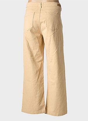 Jeans coupe large stretch taille normale beige HAPPY femme