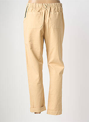 Jeans coupe droite taille haute taille haute beige HOD femme