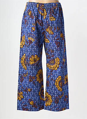 Pantalon large tissage popeline taille normale bleu HOD femme