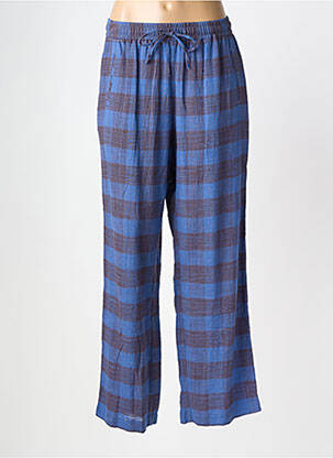 Pantalon large tissage crêpe bleu HOD femme