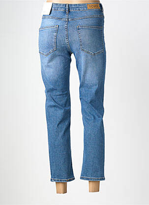 Jeans coupe droite taille haute taille haute bleu fonce ICHI femme