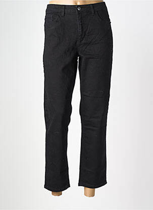 Jeans coupe droite stretch taille normale noir ICHI femme
