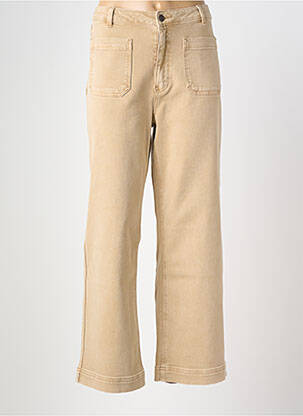 Jeans coupe large stretch taille haute marron MKT STUDIO femme