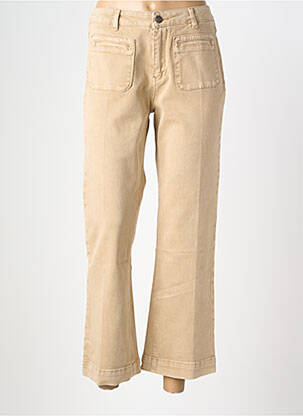 Jeans coupe droite stretch taille normale beige MKT STUDIO femme