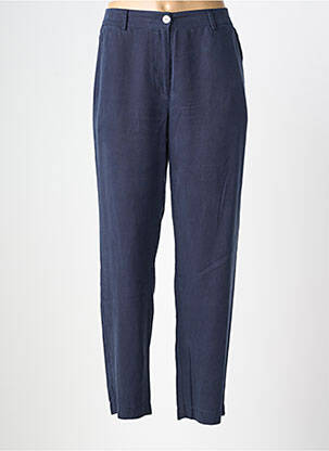 Pantalon chino tissage popeline taille normale bleu NICE THINGS femme