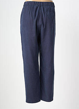 Pantalon chino tissage popeline taille normale bleu NICE THINGS femme