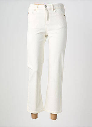 Jeans coupe droite taille haute taille haute beige MKT STUDIO femme