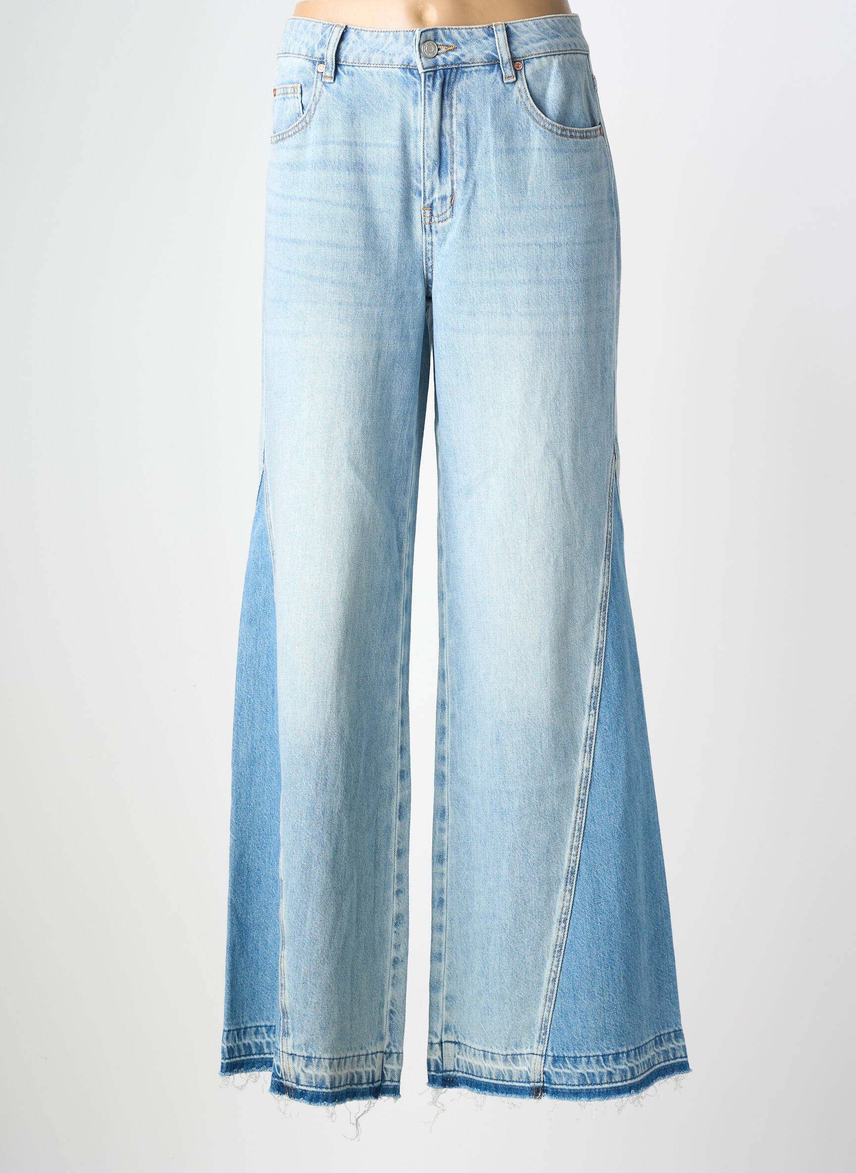Jeans coupe large stretch taille normale bleu MKT STUDIO femme
