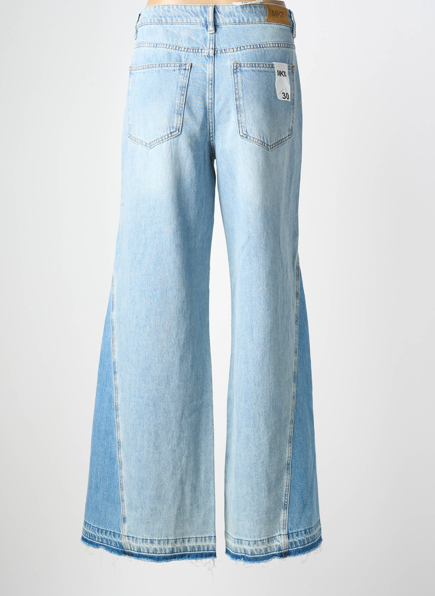 Jeans coupe large stretch taille normale bleu MKT STUDIO femme