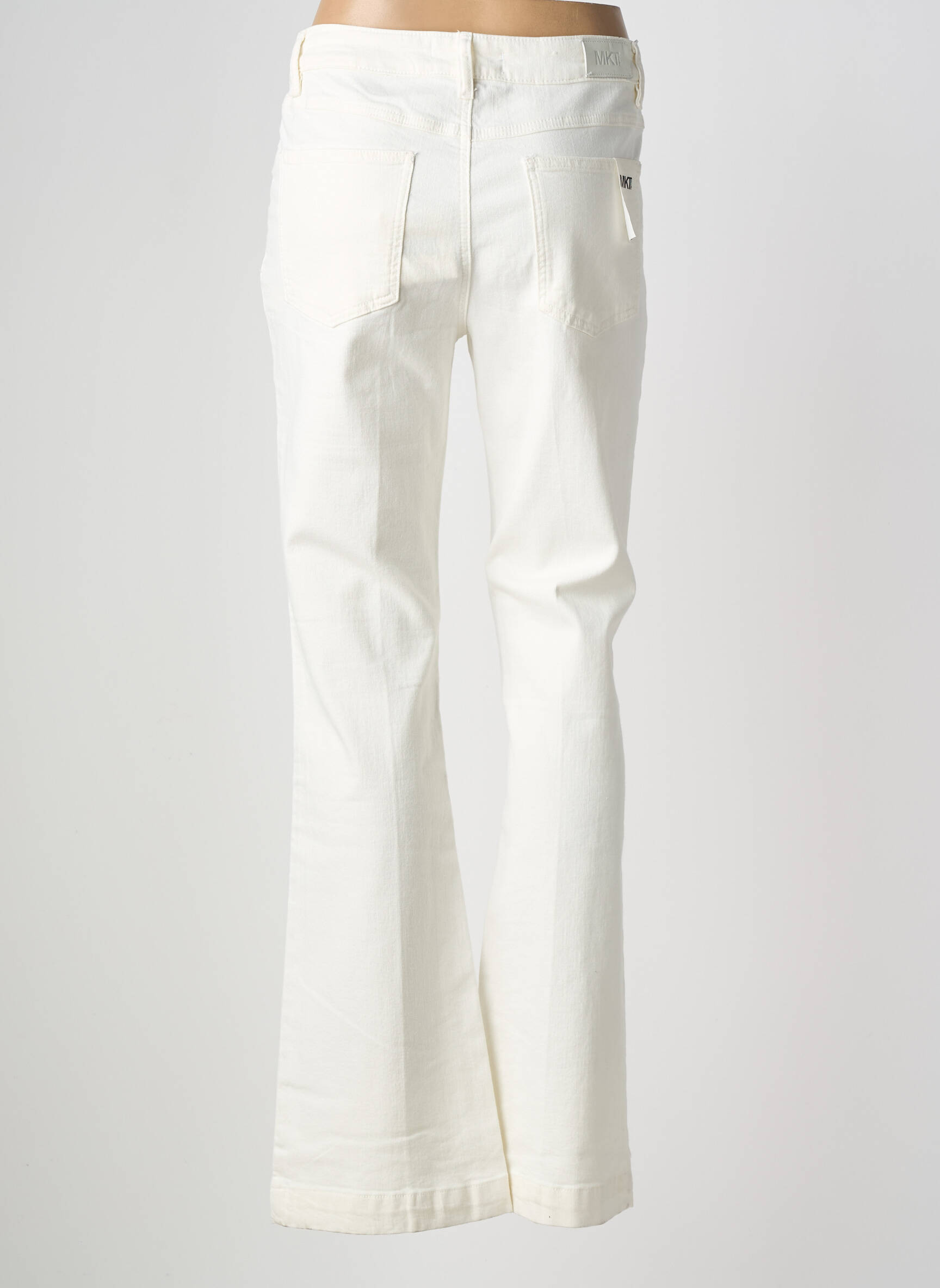 Jean coupe flare stretch taille normale beige MKT STUDIO femme