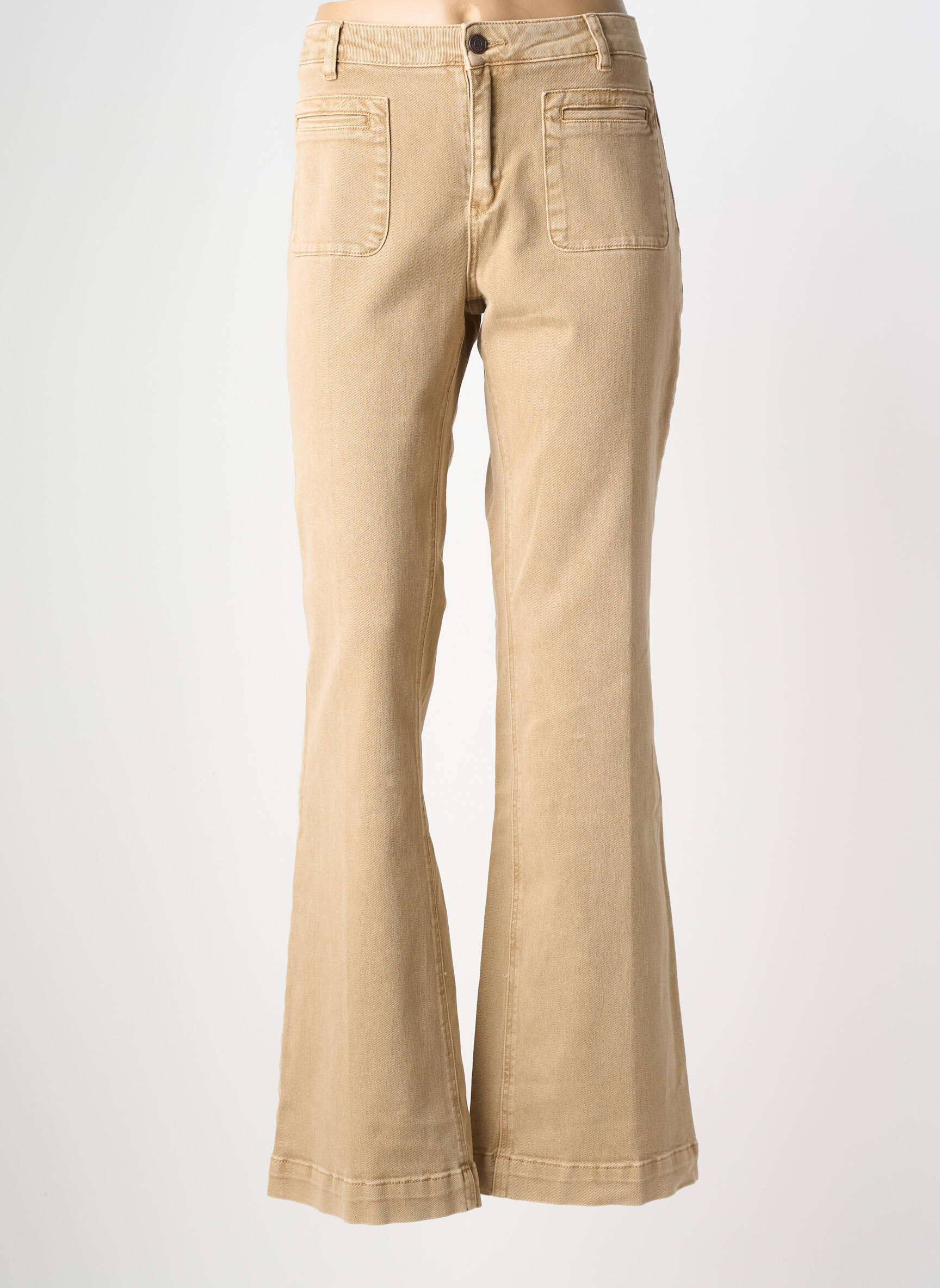 Jean coupe flare stretch taille normale marron MKT STUDIO femme