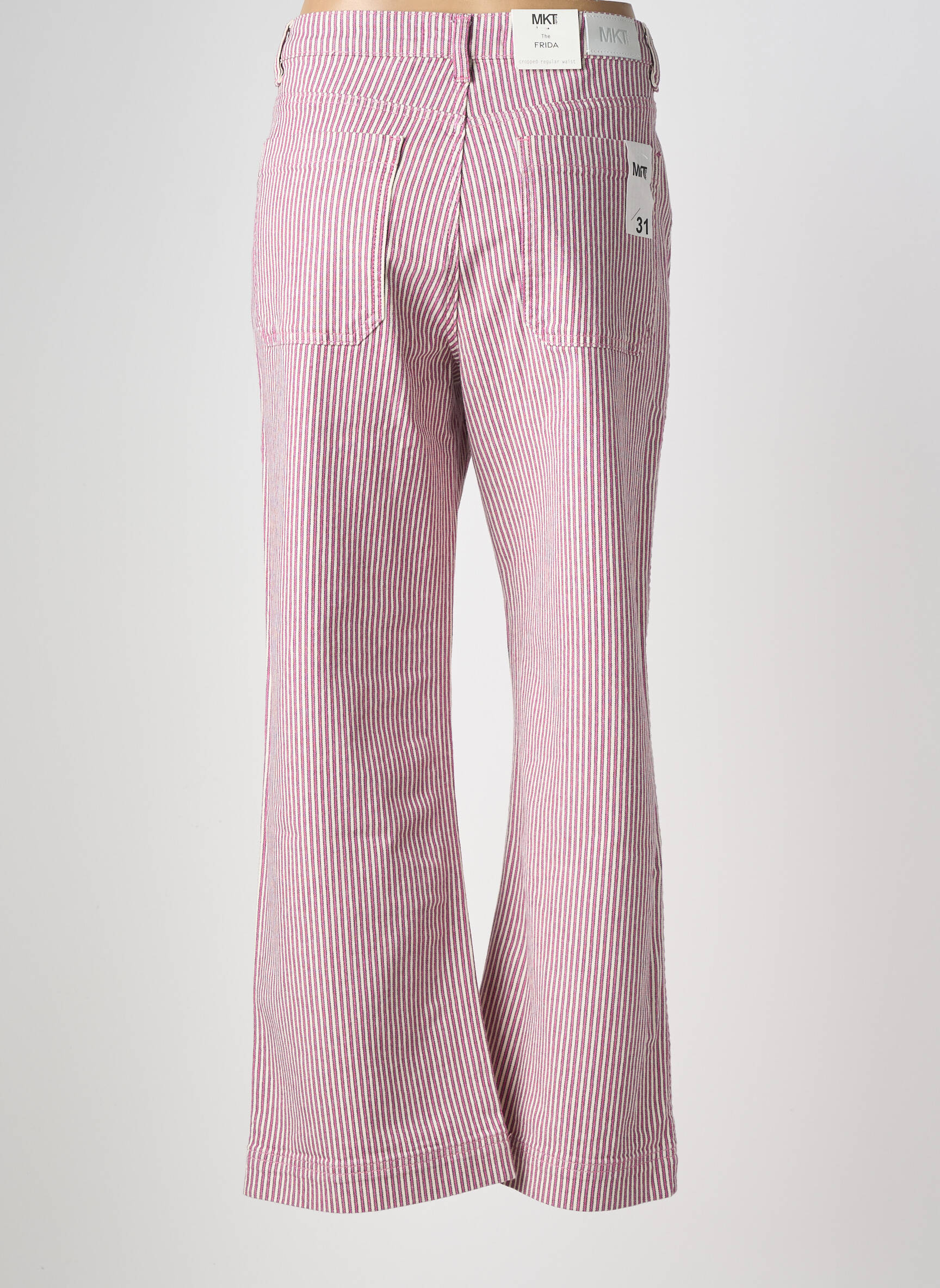 Jeans coupe droite taille normale taille normale rose MKT STUDIO femme