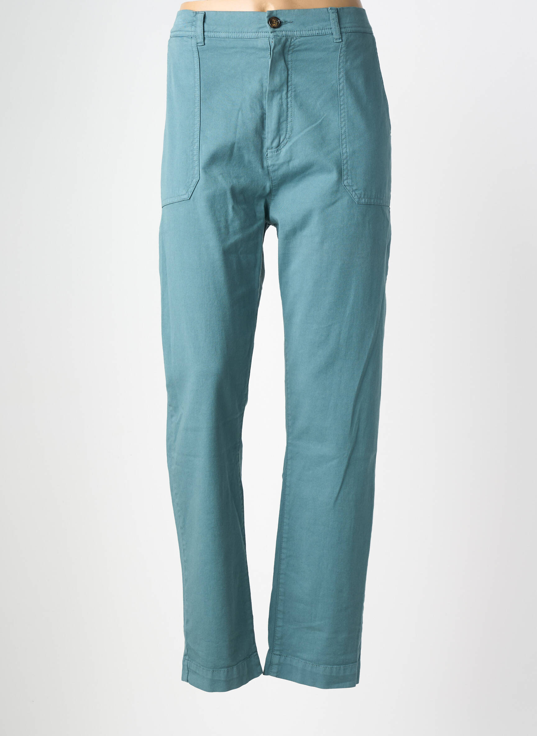 Jeans coupe droite taille normale taille normale vert HOD femme