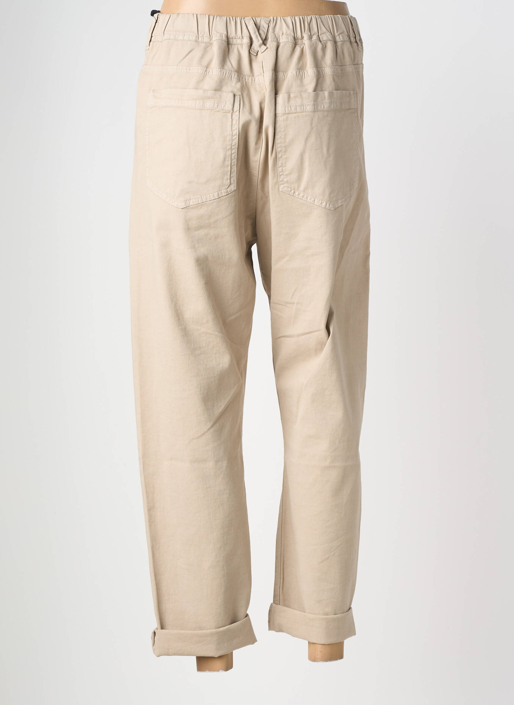 Jeans coupe droite taille normale taille normale beige HOD femme