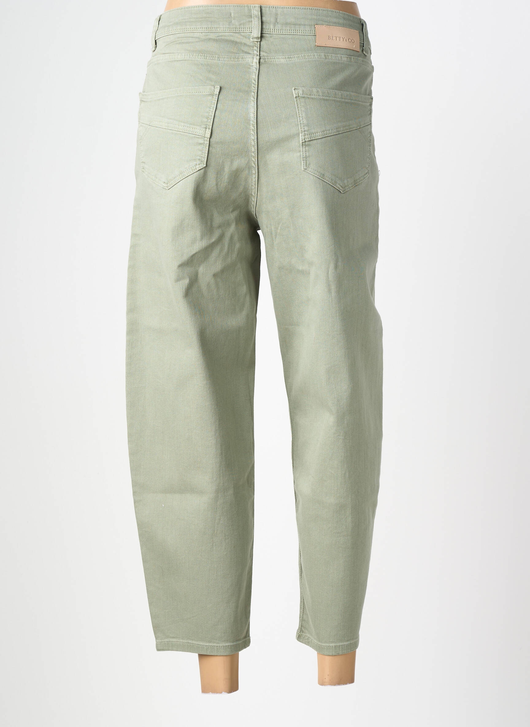 Jeans coupe droite taille haute taille haute vert BETTY & CO femme