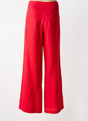 Pantalon large fermeture zip latéral taille normale rouge GRACE & MILA femme