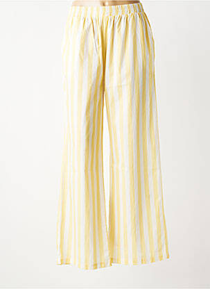 Pantalon large poches taille normale jaune EMMA femme