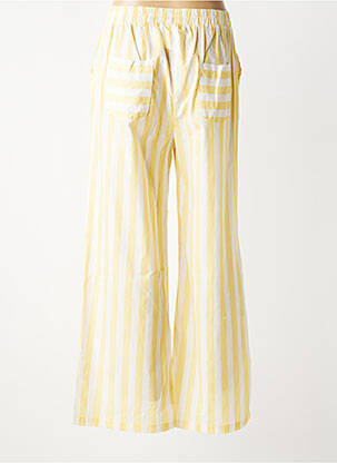 Pantalon large poches taille normale jaune EMMA femme