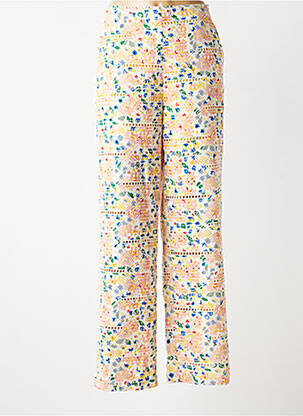 Pantalon droit taille haute taille haute jaune LAURE + MAX femme