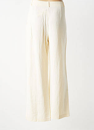 Pantalon large fermeture zippée sous rabat boutonné taille normale beige NICE THINGS femme